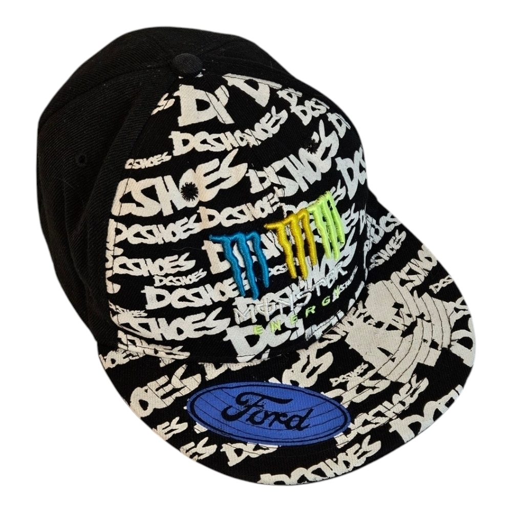 DC Shoes Monster Black and White Cap with Ford Logo